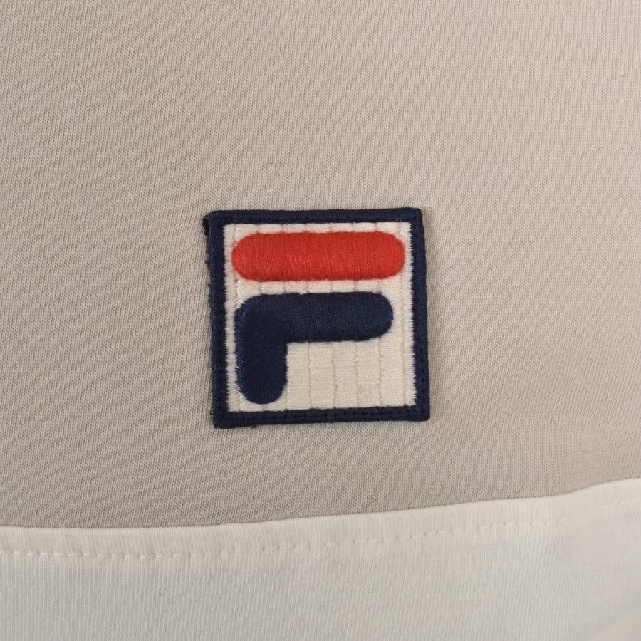 Cream fila shirt top
